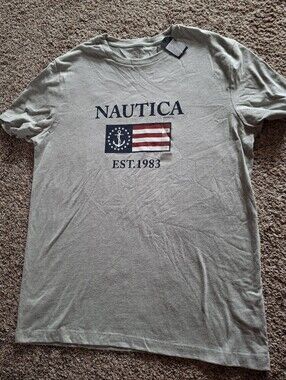 Nautica Mens Large Gray Shirt New With Tags